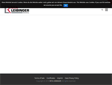 Tablet Screenshot of leibinger-medical.com